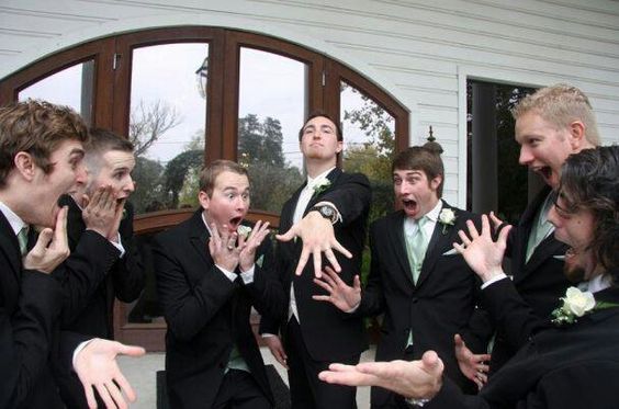 funny groomsmen wedding photos