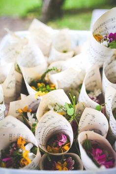 flowers as wedding sendoff
