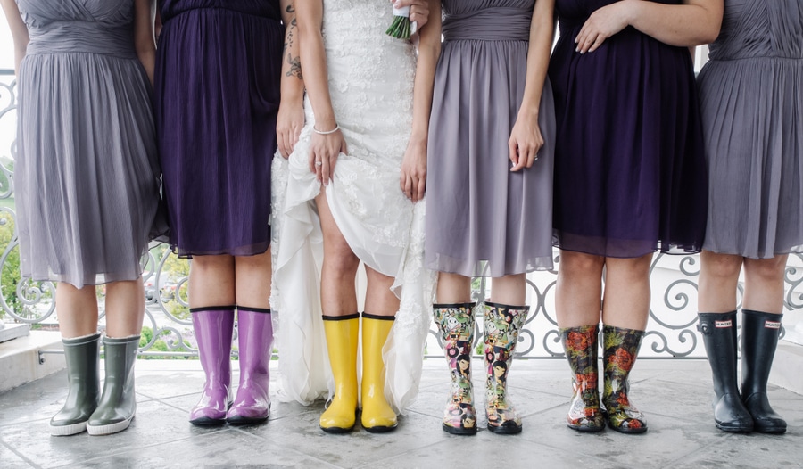 wedding rain boots