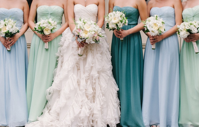 different color bridesmaid dresses