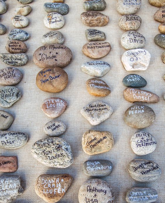 rock place cards