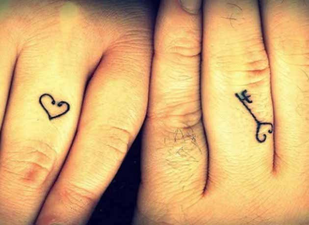 heart and key ring tattoo