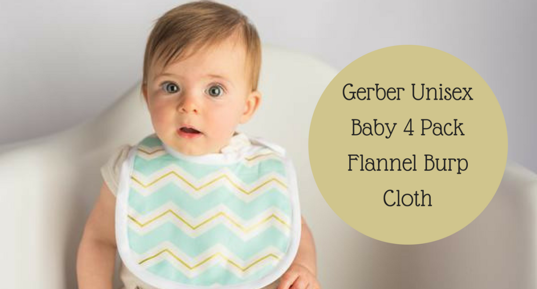 Gerber Unisex Baby 4 Pack Flannel Burp Cloth